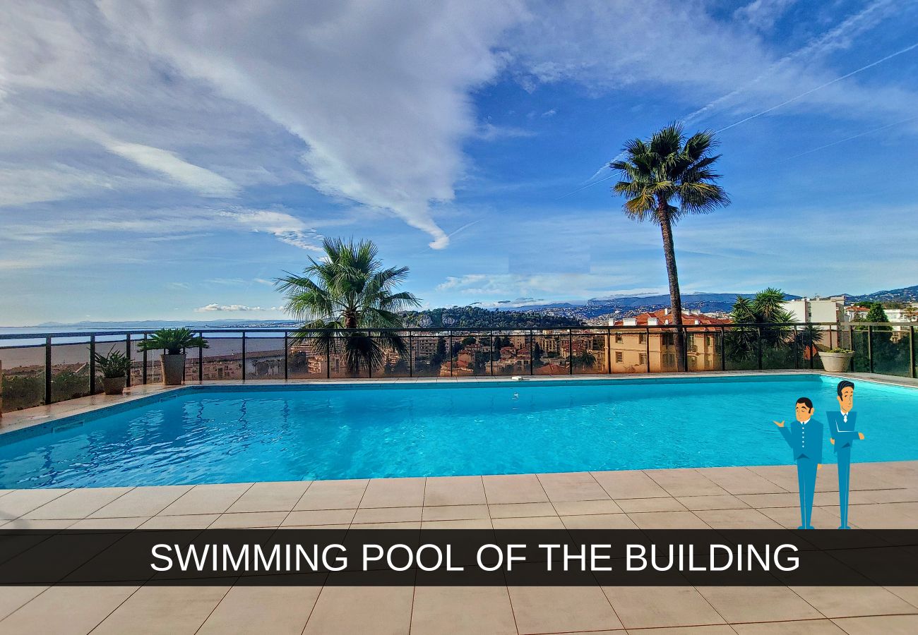 Studio in Nice - N&J - HUBLOT VUE MER- Pool - Parking