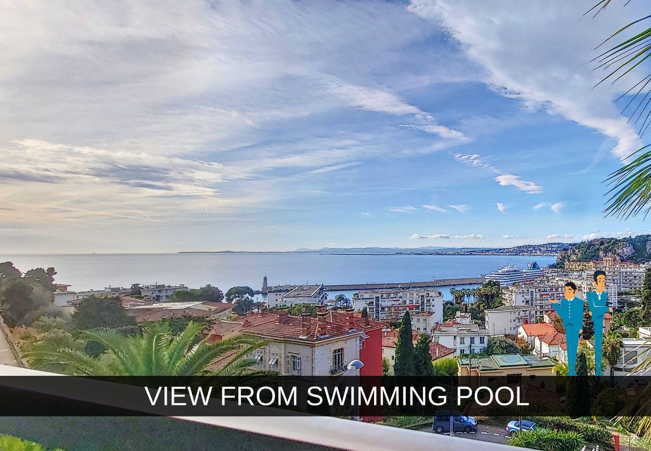 Studio in Nice - N&J - HUBLOT VUE MER- Pool - Parking