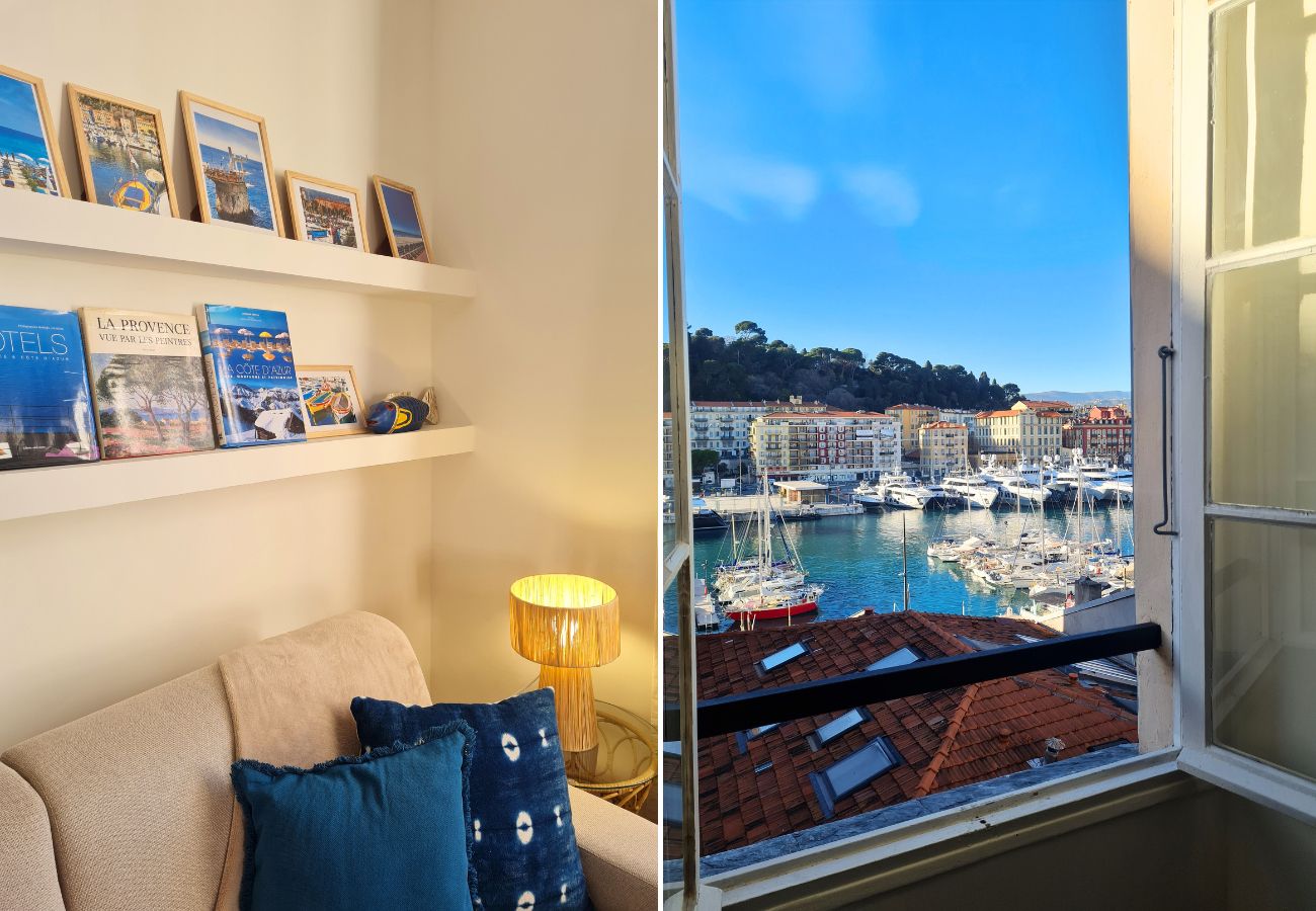 Appartement à Nice - N&J - REVE BLEU - VUE PORT - BALCON