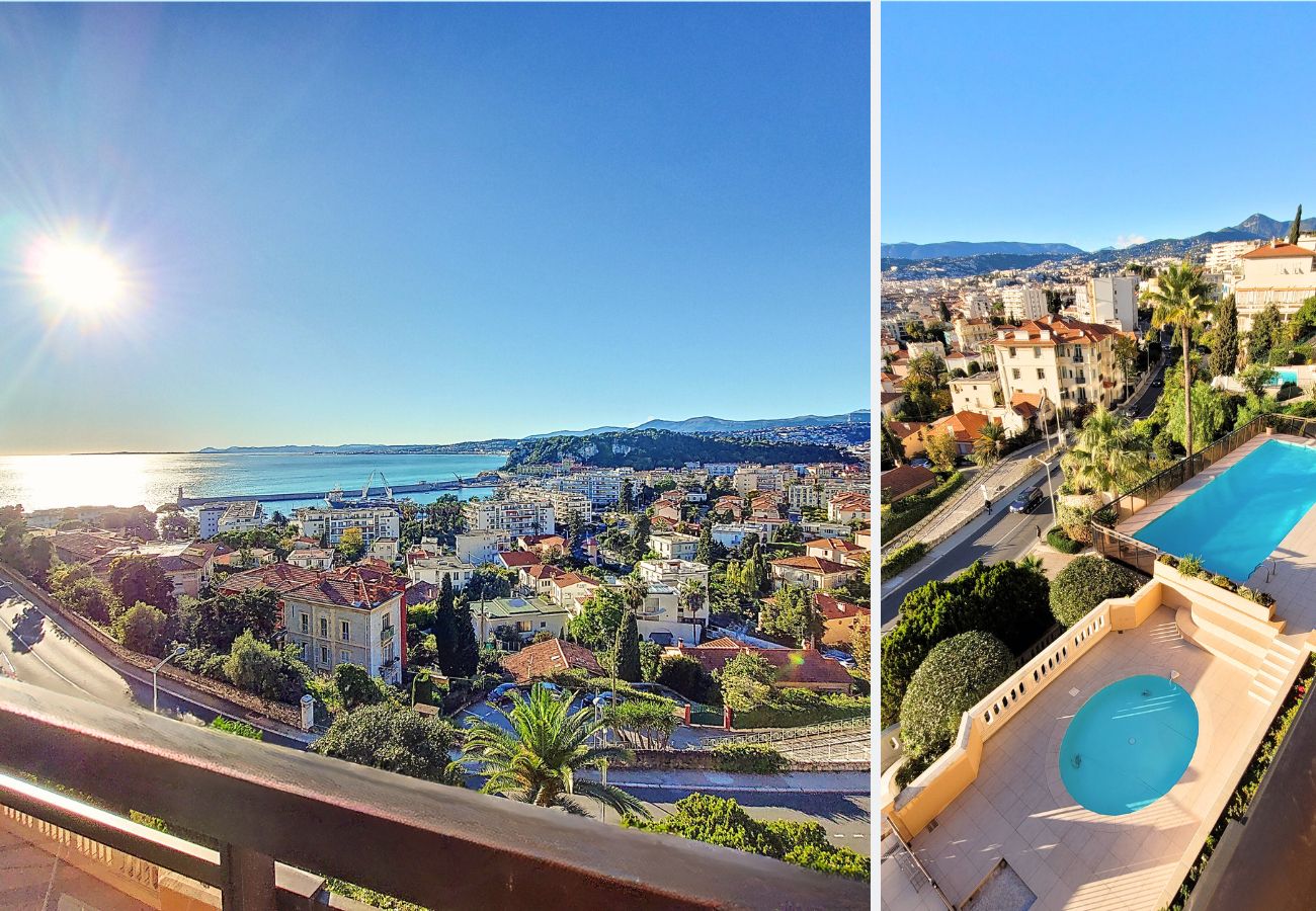 Appartement à Nice - Nouveau! N&J  - PANORAMA AZUR - Vue Mer - Parking